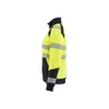 BLAKLADER 3508 High Vis Sweater Hi-Vis Yellow / Black (Women) in Polyester Jersey – alternate side view; Features Soft, brushed inner; Kangaroo pocket; Wide reflectors