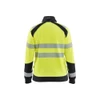 BLAKLADER 3508 High Vis Sweater Hi-Vis Yellow / Black (Women) in Polyester Jersey – front view; Features Soft, brushed inner; Kangaroo pocket; Wide reflectors