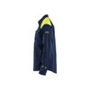 BLAKLADER 3238 Multinorm Shirt Navy Blue / Hi-Vis Yellow (Men) in Flame Resistant Shirt Fabric – alternate side view; Features Inherent flame resistant; Antistatic quality; Metal free