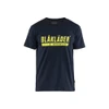 BLAKLADER 9215 Craftsman T-Shirt Dark Navy Blue / Hi-Vis Yellow (Men) in Lightweight Cotton Single Jersey – product display image; Holster Pockets false, Features 100% cotton