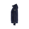 BLAKLADER 3478 Flame Resistant Hoodie Navy Blue (Men) in Inherent Flame-Resistant Fleece – alternate side view; Features Inherent flame resistant; Antistatic quality; Soft, brushed inner; Kangaroo pocket