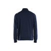 BLAKLADER 3453 Flame Resistant Sweater Navy Blue (Men) in Inherent Flame-Resistant Fleece – front view; Features Inherent flame resistant; Antistatic quality; Soft, brushed inner; Metal free