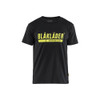 BLAKLADER 9215 Craftsman T-Shirt Black / Hi-Vis Yellow (Men) in Lightweight Cotton Single Jersey – product display image; Holster Pockets false, Features 100% cotton