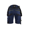 BLAKLADER 7175STRIKER Craftsman Short Dark Navy Blue / Hi-Vis Yellow (Women) in 2-Way Stretch CORDURA Cotton Twill with Holster Pockets (Stretch panels; Detachable tool pockets; Ventilating mesh panels; Raised waist at the back) – front view; Holste…