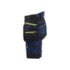 BLAKLADER 7175STRIKER Craftsman Short Dark Navy Blue / Hi-Vis Yellow (Women) in 2-Way Stretch CORDURA Cotton Twill with Holster Pockets (Stretch panels; Detachable tool pockets; Ventilating mesh panels; Raised waist at the back) – alternate side vie…