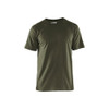 BLAKLADER 3625 T-Shirt Army Green (Men) in Cotton Single Jersey 150 gsm – product display image; Features 100% cotton