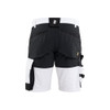BLAKLADER 1773 Painter Regular Fit Short White / Black (Men) in 2-Way Stretch PolyCotton (2-way stretch; Stretch panels) – front view; Holster Pockets false, Stretch true