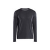 BLAKLADER 3423 T-Shirt Mid Grey (Men) in UV-Protective Stretch Polyester Jacquard Knit – product display image; Features Functional knitted; Moisture wicking; Stretchy; UV protected