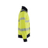 BLAKLADER 3461 Multinorm Sweater Hi-Vis Yellow / Navy Blue (Men) in Inherent Flame-Resistant Fleece – side view; Features Inherent flame resistant; Antistatic quality; Soft, brushed inner; Metal free
