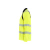 BLAKLADER 3598 High Vis Polo Shirt Hi-Vis Yellow / Black (Men) in UV-Protective Moisture-Wicking Polyester Birdseye Knit – alternate side view; Features Functional knitted; Moisture wicking; UV protected; Wide reflectors