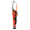 BLAKLADER 2626 High Vis Relaxed Fit Bib Overall Hi-Vis Red / Black (Men) in Polyester with Holster Pockets and Kneepad Pockets – side view; Holster Pockets true, Features 4-way stretch; CORDURA® reinforced tool pockets; CORDURA® stretch reinforced k…