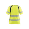 BLAKLADER 3503 High Vis T-Shirt Hi-Vis Yellow / Black (Women) in Interlock – front view; Features Functional knitted; Moisture wicking; UV protected; Wide reflectors