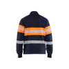 BLAKLADER 3462 Multinorm Shirt Navy blue / Orange in Cotton – front view