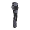 BLAKLADER 7132 Craftsman Trouser Mid Grey (Women) in 2-Way Stretch PolyCotton with Holster Pockets and Kneepad Pockets – side view; Holster Pockets true