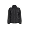 BLAKLADER 4447 Flame Resistant Softshell Jacket Black (Men) in Flame Resistant 3-Layer Softshell – product display image; Features 3-layer softshell; Inherent flame resistant; Arc rating APC 2; Wind- and waterproof material
