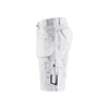 BLAKLADER 1536 Painter Short White in Cotton Twill 320 gsm with Holster Pockets – alternate side view; Holster Pockets true, Kneepad Pockets false
