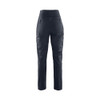 BLAKLADER 7101 Service Regular Fit Trouser Dark Navy Blue (Women) in Stretch PolyCotton Twill with Kneepad Pockets – front view; Holster Pockets false, Kneepad Pockets true, Features 2-way stretch; Stretch panels; Pre-bent legs