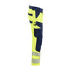 BLAKLADER 1124 High Vis Trouser Hi-Vis Yellow / Navy Blue in Polyester with Holster Pockets and Kneepad Pockets – side view; Holster Pockets true, Stretch false