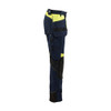 BLAKLADER 1555 Craftsman Regular Fit Trouser Dark Navy Blue / Hi-Vis Yellow (Men) in Durable PolyCotton Twill with Holster Pockets and Kneepad Pockets – side view; Holster Pockets true, Features CORDURA® stretch reinforced knee pad pockets; Reinforc…