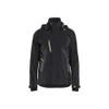 BLAKLADER 4483 Jacket Black / Hi-Vis Yellow (Men) in Waterproof Stretch Polyamide – product display image; Features 4-way stretch; Breathable; Detachable hood; Taped seams, Stretch true
