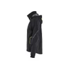 BLAKLADER 4483 Jacket Black / Hi-Vis Yellow (Men) in Waterproof Stretch Polyamide – alternate side view; Features 4-way stretch; Breathable; Detachable hood; Taped seams, Stretch true