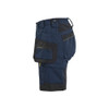 BLAKLADER 7133 Craftsman Regular Fit Short Dark Navy Blue (Women) in 2-Way Stretch PolyCotton with Holster Pockets (2-way stretch; Stretch panels; CORDURA® reinforced tool pockets) – alternate side view; Holster Pockets true, Kneepad Pockets false