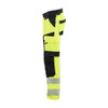 BLAKLADER 1124 High Vis Trouser Hi-Vis Yellow / Black in Polyester with Holster Pockets and Kneepad Pockets – alternate side view; Holster Pockets true, Stretch false