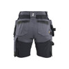 BLAKLADER 7133 Craftsman Regular Fit Short Mid Grey (Women) in 2-Way Stretch PolyCotton with Holster Pockets (2-way stretch; Stretch panels; CORDURA® reinforced tool pockets) – front view; Holster Pockets true, Kneepad Pockets false