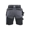 BLAKLADER 7133 Craftsman Regular Fit Short Mid Grey (Women) in 2-Way Stretch PolyCotton with Holster Pockets (2-way stretch; Stretch panels; CORDURA® reinforced tool pockets) – front view; Holster Pockets true, Kneepad Pockets false
