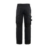 BLAKLADER 1556 Craftsman Trouser Black (Men) in Lightweight Cotton Canvas 270 gsm with Kneepad Pockets – front view; Holster Pockets false, Kneepad Pockets true