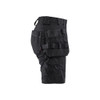 BLAKLADER 7133 Craftsman Regular Fit Short Black (Women) in 2-Way Stretch PolyCotton with Holster Pockets (2-way stretch; Stretch panels; CORDURA® reinforced tool pockets) – side view; Holster Pockets true, Kneepad Pockets false