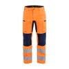 BLAKLADER 1589 Multinorm Trouser Orange / Navy blue in Inherent Flame-Resistant Double Weave with Holster Pockets and Kneepad Pockets – product display image; Holster Pockets true, Stretch false