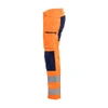 BLAKLADER 1589 Multinorm Trouser Orange / Navy blue in Inherent Flame-Resistant Double Weave with Holster Pockets and Kneepad Pockets – alternate side view; Holster Pockets true, Stretch false