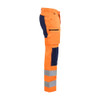 BLAKLADER 1589 Multinorm Regular Fit Trouser Orange / Navy blue (Men) in Inherent Flame-Resistant Double Weave with Holster Pockets and Kneepad Pockets – side view; Holster Pockets true, Stretch false, Features Inherent flame resistant; Antistatic q…