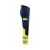 BLAKLADER 1125 High Vis Trouser Navy Blue / Hi-Vis Yellow in Polyester with Holster Pockets and Kneepad Pockets – side view; Holster Pockets true, Stretch false