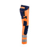 BLAKLADER 1703 High Vis Trouser Orange / Navy blue in Cotton with Kneepad Pockets – side view; Application Hi-Vis, Holster Pockets false, Kneepad Pockets true