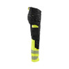 BLAKLADER 1125 High Vis Trouser Black / Hi-Vis Yellow in Polyester with Holster Pockets and Kneepad Pockets – side view; Holster Pockets true, Stretch false