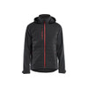 BLAKLADER 4743 Jacket Black / Red in Waterproof 4-Way Stretch Softshell – product display image