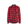 BLAKLADER 3288 Long Sleeve Shirt Red / Black in Double-Brushed Cotton Twill 233 gsm – product display image