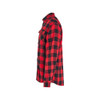 BLAKLADER 3288 Long Sleeve Shirt Red / Black (Men) in Double-Brushed Cotton Twill 233 gsm – alternate side view; Features 100% cotton; Two sides brushed