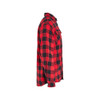 BLAKLADER 3288 Long Sleeve Shirt Red / Black (Men) in Double-Brushed Cotton Twill 233 gsm – side view; Features 100% cotton; Two sides brushed