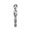 BOHRCRAFT 1104 HSS-G Twist Drill 10.2mm 1/4" Hex Shank – front view; Fully Ground, Application Drilling, Cutting Teeth Split Point