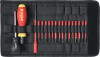The WIHA Screwdriver 19pce VDE/1000V Slim Torque Screwdriver Set is a comprehensive tool kit designed for safe and controlled screw tightening in electronic applications.
