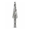 BOHRCRAFT 1760 HSS Step Drill 12mm – front view; 4-12mm, Application Drilling, Cutting Teeth Step Geometry, Range 4-12 mm