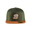 BLAKLADER 9232 Cap Rust / Forest Green in 2-Way Stretch CORDURA Cotton Twill – front view; Gender Unisex, Stretch true