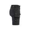 BLAKLADER 7124 Craftsman Short Black (Women) in 4-Way Stretch Polyamide Double Weave with Holster Pockets – side view; Holster Pockets true, Kneepad Pockets false
