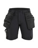 BLAKLADER Shorts | 7124 Black Womens Craftsman Shorts with Holster Pockets in 4-Way Stretch BLAKLADER Shorts | 7124 Black Womens Craftsman Shorts with Holster Pockets in 4-Way Stretch