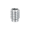 RAMPA SK330 Threaded Insert 14mm M8 15mm Steel Silver Zinc – front view; Hex 8 mm, 12 bore, Application Wood fastening and furniture assembly, Mounting Type Screw-in