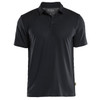 BLAKLADER Black Polo Shirt with UV Protection for company branding.