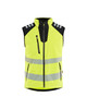 BLAKLADER Vest | 3091 High Vis Yellow / Black Softshell Vest with Reflective Tape